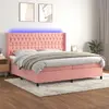 Image de vidaXL Sommier à Lattes LED 200x200 cm - Rose Velours
