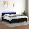 Image de VidaXL Lit avec LED et matelas - Noir