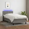 Image de vidaXL Sommier avec matelas 80x200 cm LED Gris foncé