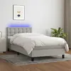 Image de vidaXL Lit avec matelas et LED - Gris clair - 100x200 cm