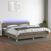 Image de vidaXL Sommier à lattes avec matelas - Taupe 200x200 cm