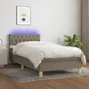 Image de VIDAXL Sommier LED 100x200 Taupe Tissu