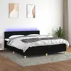 Image de VIDAXL Sommier à lattes avec matelas LED - Noir