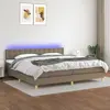 Image de VidaXL Sommier à lattes 200x200 avec LED - Taupe