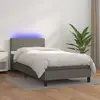 Image de vidaXL Lit et Matelas LED Gris