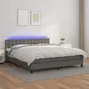 Image de VIDAXL Sommier LED Gris 160x200 cm