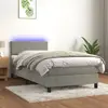 Image de vidaXL Sommier LED - Gris clair