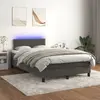Image de VIDAXL Sommier à lattes avec matelas et LED 120x200 cm - Gris foncé