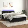Image de vidaXL Sommier LED - Noir 140x200 cm