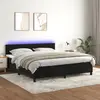 Image de vidaXL Sommier à lattes et matelas LED 180x200 cm - Noir