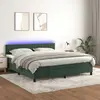 Image de vidaXL Sommier à lattes de lit avec matelas LED 180x200 cm - Vert foncé