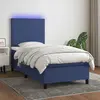 Image de vidaXL Lit avec LED 90x200 cm Bleu
