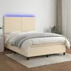 Image de VIDAXL Sommier à lattes avec matelas 140x200 cm - Crème