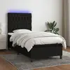 Image de VIDAXL Sommier et matelas LED - Noir 90x190 cm