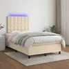 Image de vidaXL Cadre de lit avec rangement 100x200 cm Taupe