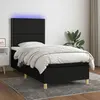 Image de vidaXL Sommier à lattes et matelas avec LED - Noir 80x200 cm