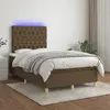 Image de VIDAXL Sommier à lattes et LED - 120x200 cm - Marron Foncé
