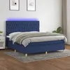 Image de vidaXL Sommier à lattes, matelas et LED 160x200 cm - Bleu