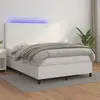 Image de Vidaxl Sommier à Lattes avec Matelas et LED - Blanc 140x200 cm