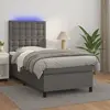 Image de vidaXL Sommier à lattes avec matelas et LED 100x200 cm - Gris