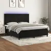 Image de vidaXL Sommier avec LED - Noir 180x200 cm