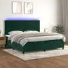 Image de vidaXL Sommier LED Vert foncé 200x200 cm