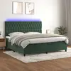 Image de VidaXL Sommier et matelas avec LED - Vert foncé