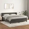Image de vidaxl Sommier avec matelas - Gris foncé - 160x200 cm