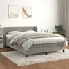 Image de VIDAXL Sommier à lattes avec matelas 140x190 cm - Gris clair