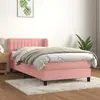 Image de vidaXL 90x190 cm Pink Bed Frame with Mattress