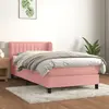 Image de VIDAXL Sommier à Lattes Lit Velours Rose - 100x200 cm