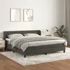 Image de vidaXL Sommier à Lattes avec Matelas 160x200 cm Gris foncé