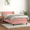 Image de vidaXL Sommier à lattes avec matelas 90x200 cm - Rose