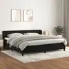 Image de vidaXL Sommier et matelas Velours Noir 200x200 cm