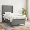 Image de VIDAXL Sommier à lattes de lit avec matelas - Gris foncé 80x200 cm