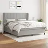 Image de VidaXL Sommier à lattes de lit avec matelas 160x200 cm - Gris clair