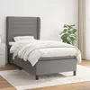 Image de vidaXL Sommier à lattes avec matelas - Gris foncé 80x200 cm