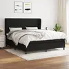 Image de VidaXL Sommier à lattes de lit avec matelas - 180x200 cm - Noir