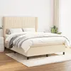 Image de vidaXL Sommier 140x200 cm - Crème Tissu