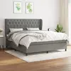Image de vidaXL Sommier avec Matelas - Gris Foncé 160x200 cm