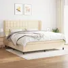 Image de VidaXL Lit Sommier avec Matelas 200x200 cm - Crème