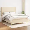 Image de vidaXL Sommier à lattes avec matelas - Crème
