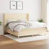 Image de vidaXL Sommier à lattes de lit avec matelas - Crème