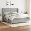 Image de vidaXL Sommier et matelas 160x200 - Gris clair
