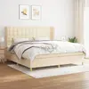 Image de VidaXL Sommier à lattes et matelas, crème