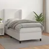 Image de vidaXL Lit à sommier avec matelas - Blanc - 90x200 cm
