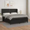 Image de VIDAXL Sommier à lattes et matelas simili-cuir 180x200 cm - Noir