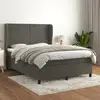 Image de vidaXL Lit avec Sommier et Matelas - Gris Foncé 140x200cm