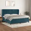 Image de vidaXL Sommier Velours Bleu - 200x200 cm