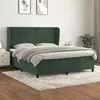 Image de vidaXL Sommier à lattes avec matelas - Vert foncé 160x200 cm